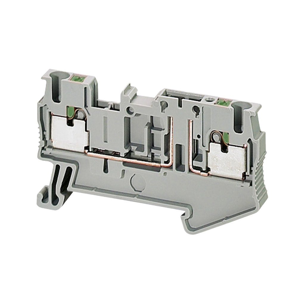 Mayer-DDS-Terminal block Linergy TR, push-in type, basic disconnect terminal, 2 points, 2.5mm², grey, set of 50-1