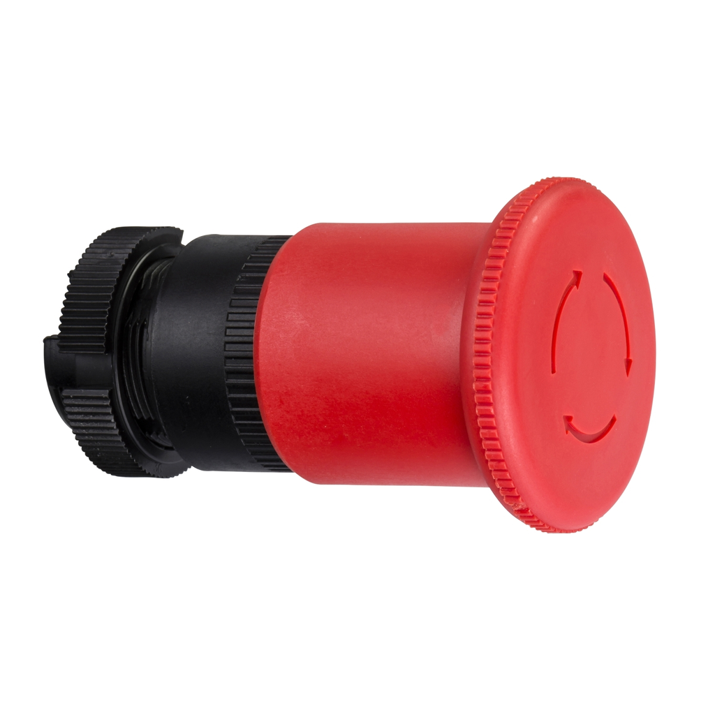 Mayer-DDS-Head for emergency switching off push button, Harmony XAC, red mushroom 40mm, latching turn to release, unmarked-1