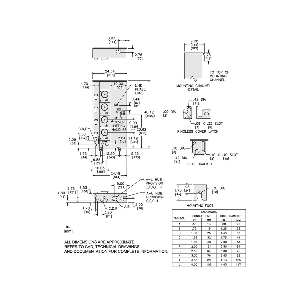 Mayer-DDS-Meter center, MP Meter-Pak, 4 sockets, no bypass, 5 jaws, 400A bus, 125A max breaker rating, ringless-2