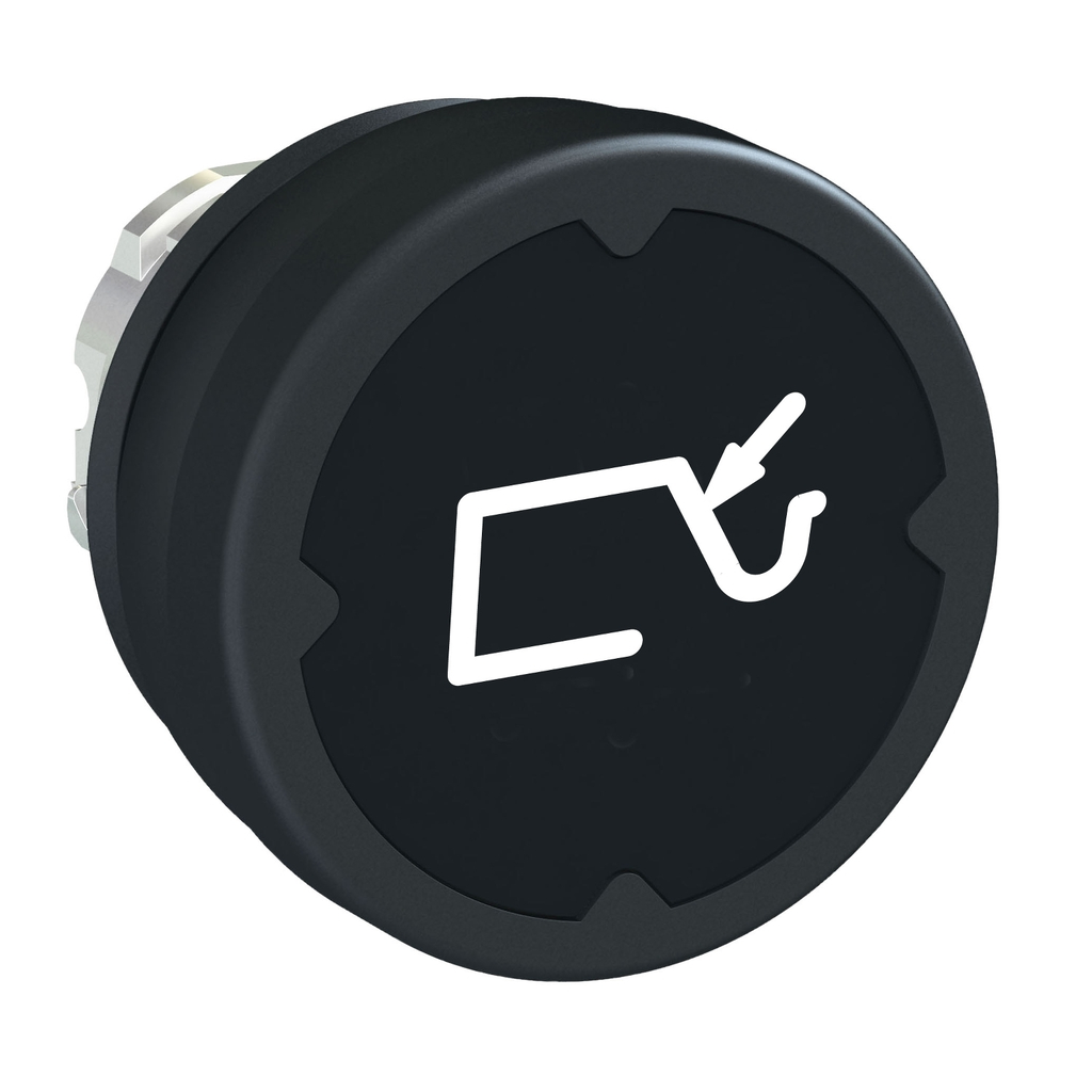 Mayer-DDS-Head for push button, Harmony XB4, push button harsh environment, black, with marking type H010-1