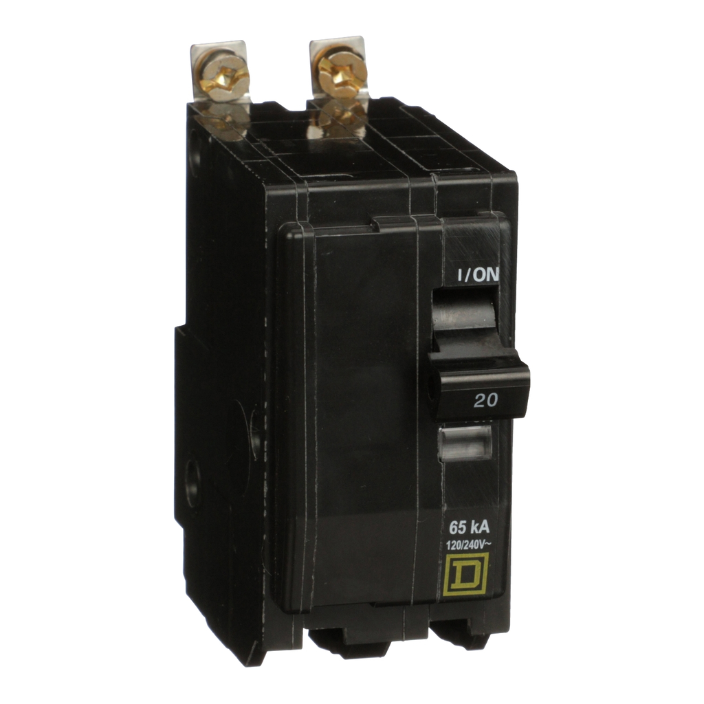 Mayer-DDS-Mini circuit breaker, QO, 20A, 2 pole, 120/240VAC, 65kA, bolt on, fungal treatment-1