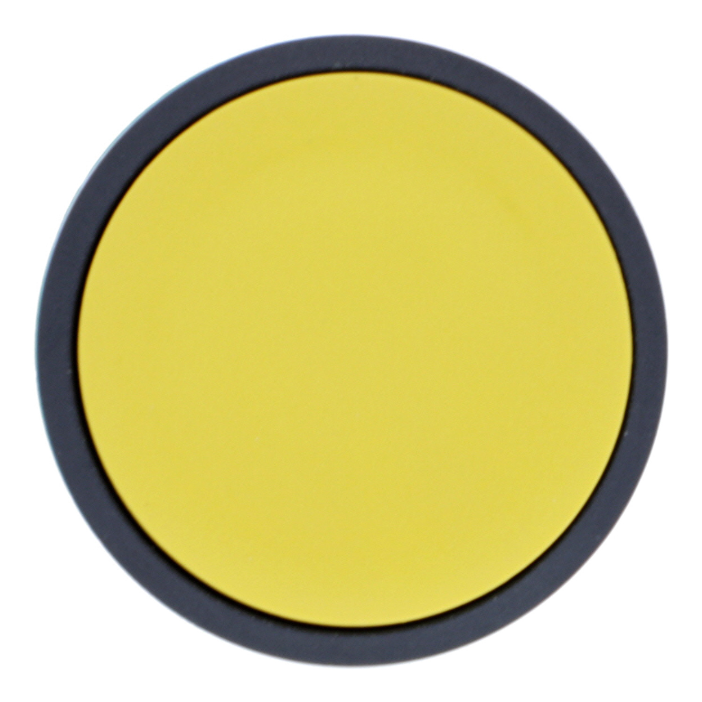 Mayer-DDS-Head for non illuminated push button, Harmony XB5, plastic, flush, yellow, 22mm, spring return, unmarked-2