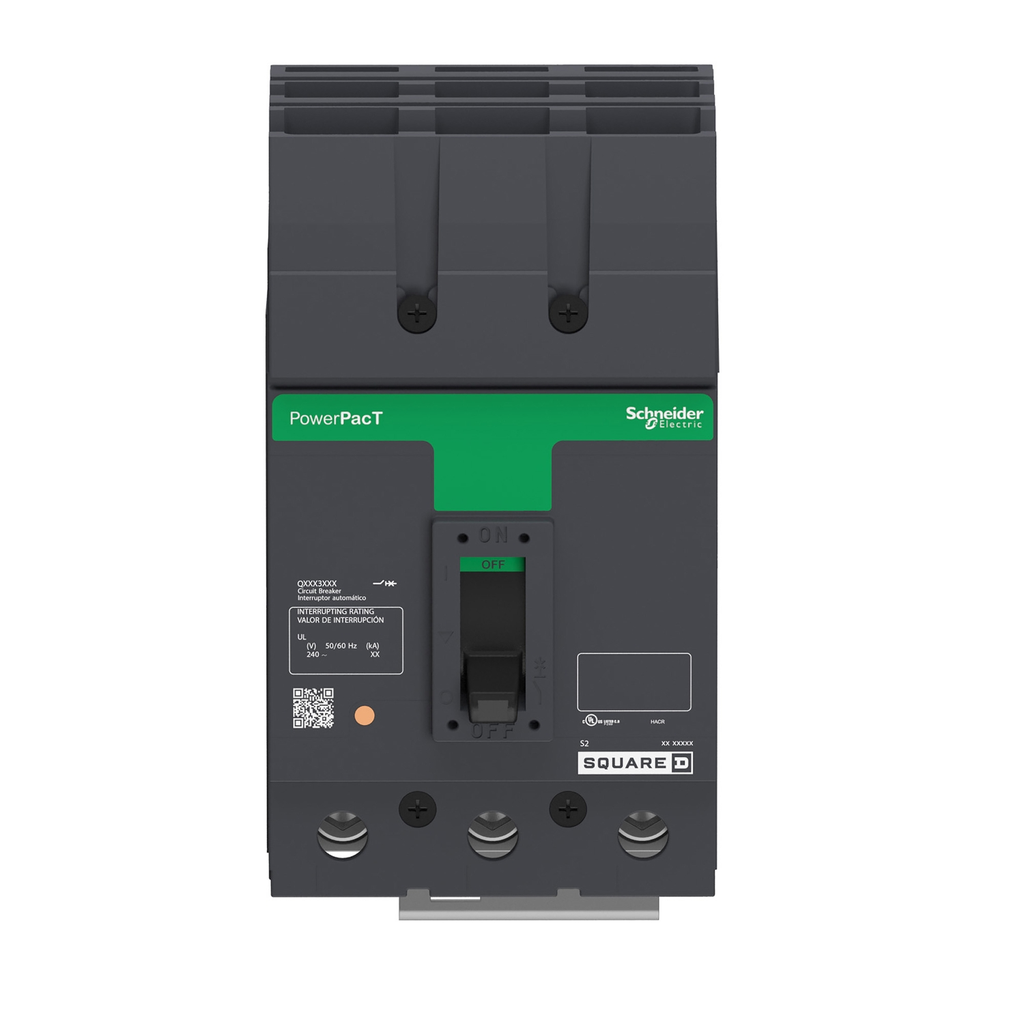 Mayer-DDS-Circuit breaker, PowerPacT Q, 225A, 3 pole, 240VAC, 65kA, I-Line, thermal magnetic, 80%, ABC-2