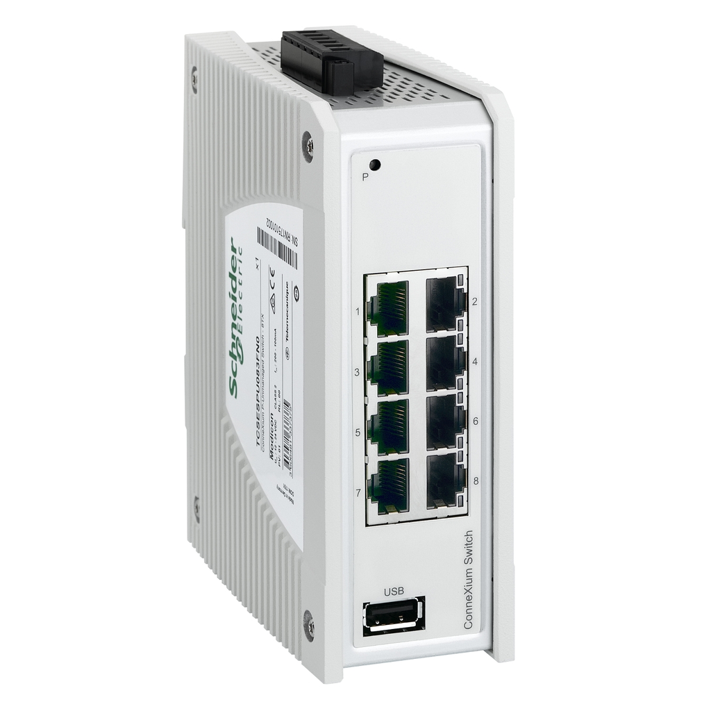 Mayer-DDS-network switch, Modicon Networking, premium unmanaged, 8 ports for copper-1