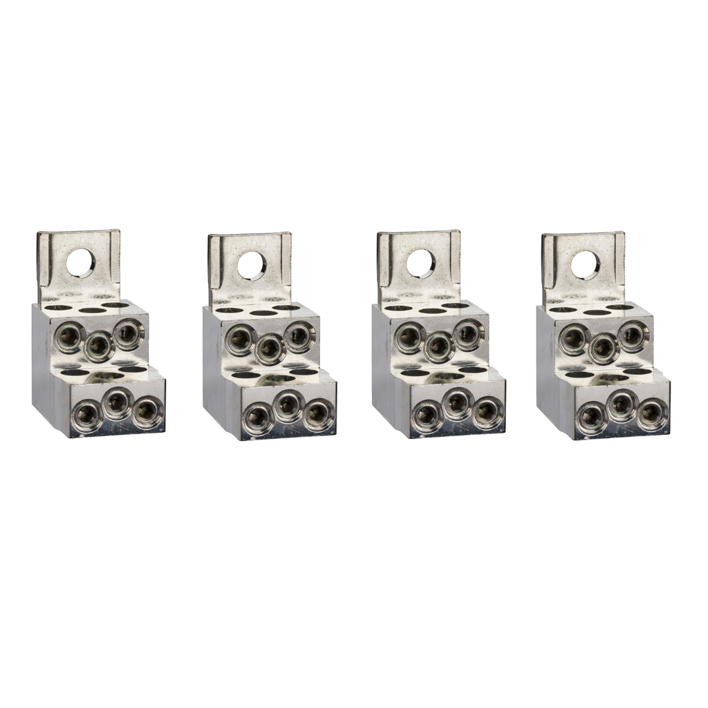 Mayer-DDS-Aluminium bare cable connectors, ComPacT NSX, for 6 cables 1.5mm² to 35mm², 250A, set of 4 parts-1