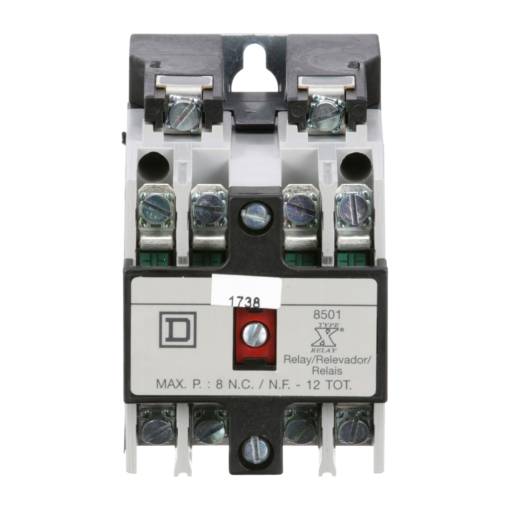 Mayer-DDS-NEMA Control Relay, Type X, machine tool, 10A resistive at 600 VAC, 4 normally open contacts, 220/240 VAC 50/60 Hz coil-2