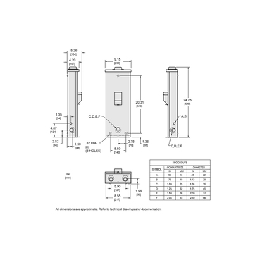 Mayer-DDS-QOM2 Circuit Breaker Enclosure, 2P, Type 3R, 100-225A, UL-2