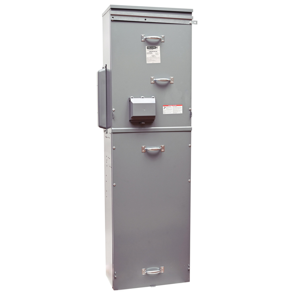 Mayer-DDS-Main circuit breaker unit, EZ Meter-Pak, 300A, 240VAC max, 3ph/4W, 400A bus, 65kA, UG, Type 3R, EUSERC-1