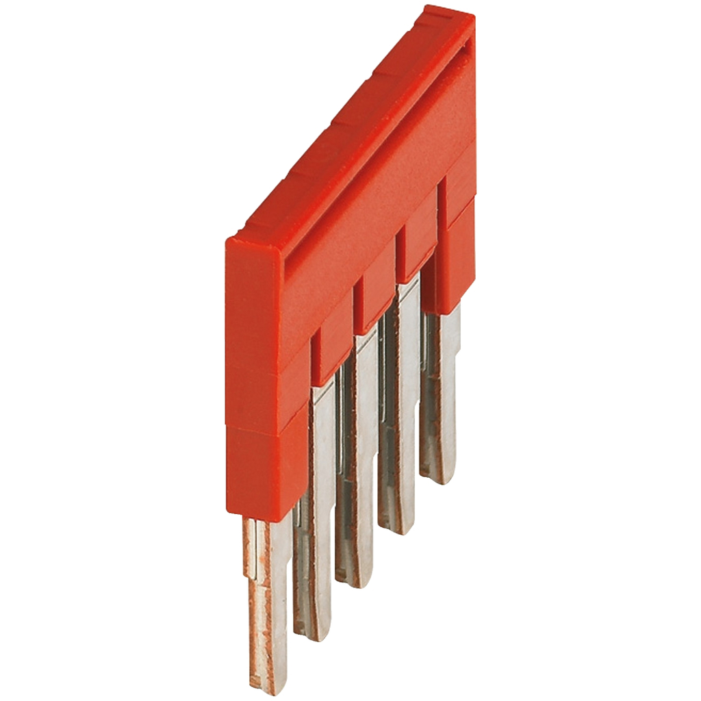 Mayer-DDS-Plug-in bridge, Linergy TR, 5 points, for 2.5mm² terminal blocks, red, 5 ways, set of 50-1