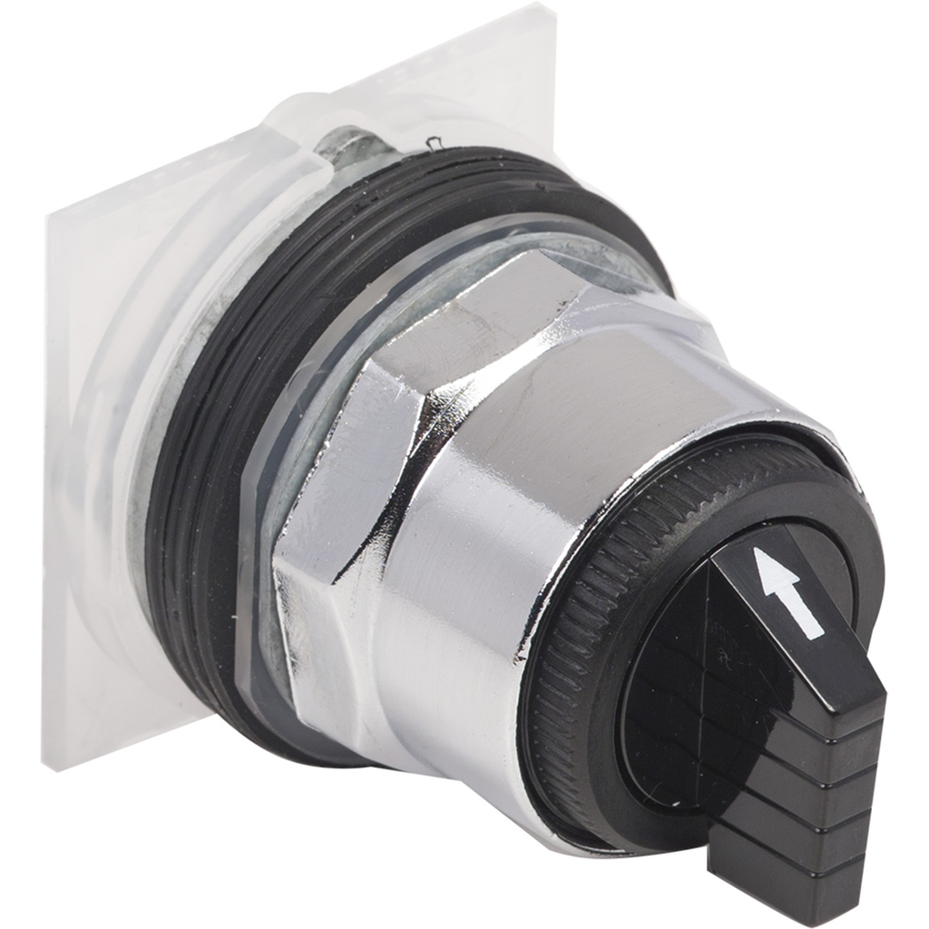 Mayer-DDS-Selector switch head, Harmony 9001K, metal, standard handle, black, 30mm, 3 positions,stay put-1