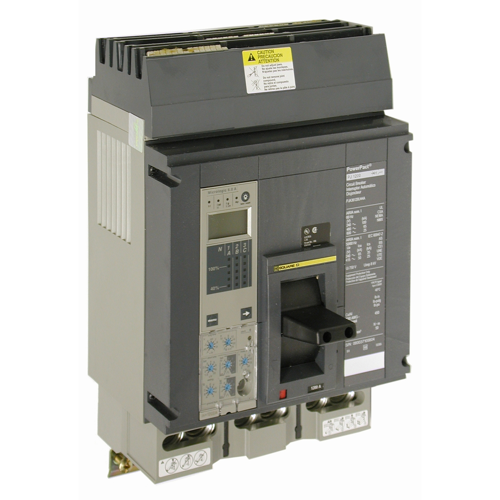 Mayer-DDS-Circuit breaker, PowerPacT P, 1200A, 3 pole, 600VAC, 25kA, I-Line, ET1.0l, 80%, ABC, padlock handle-1
