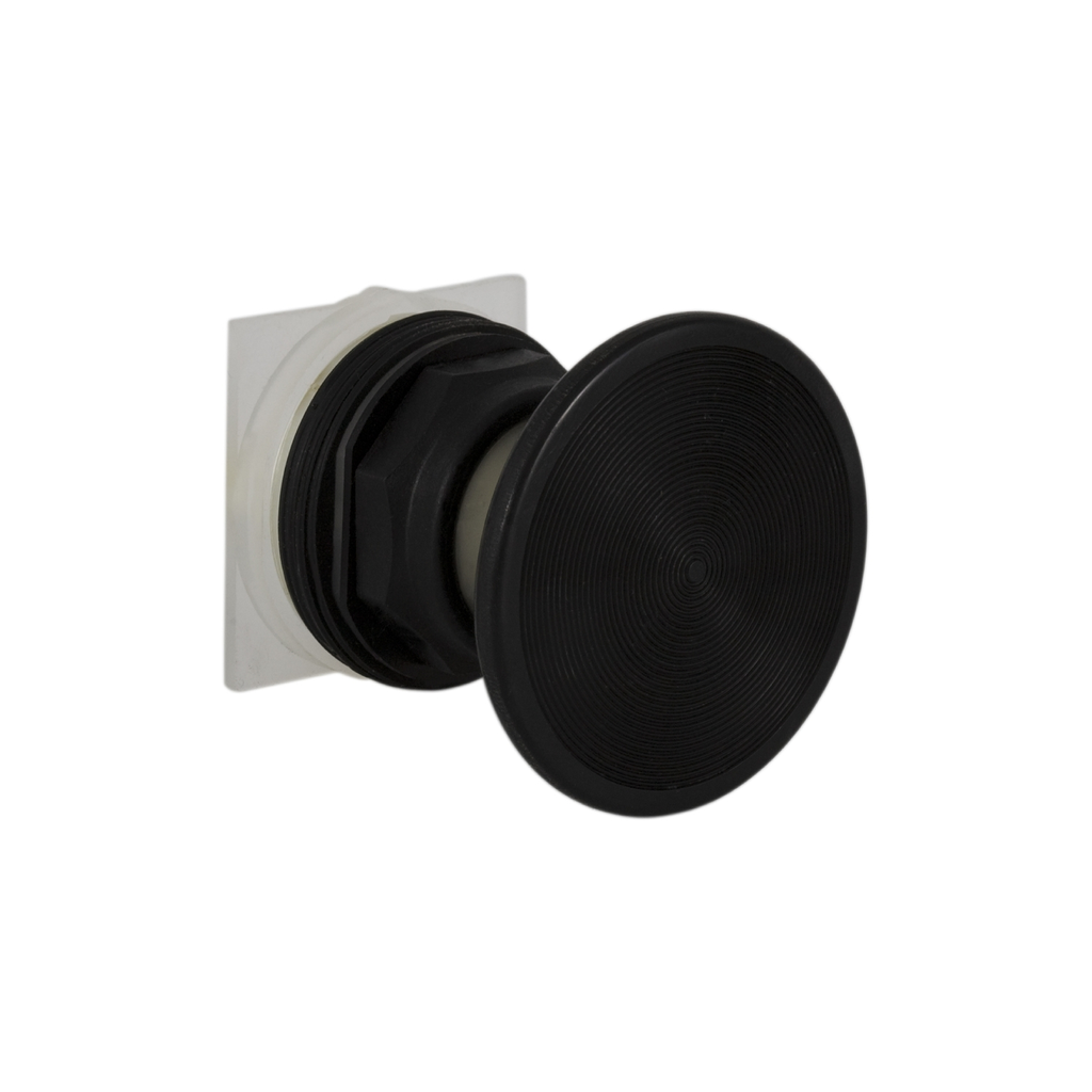 Mayer-DDS-Push-button head, Harmony 9001SK, plastic, mushroom 57mm, black, 30mm, spring return-1