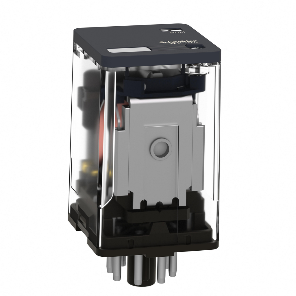 Mayer-DDS-universal plug in relay, Harmony Electromechanical Relays, 10A, 3CO, with LED, flat terminals, 120V AC-2