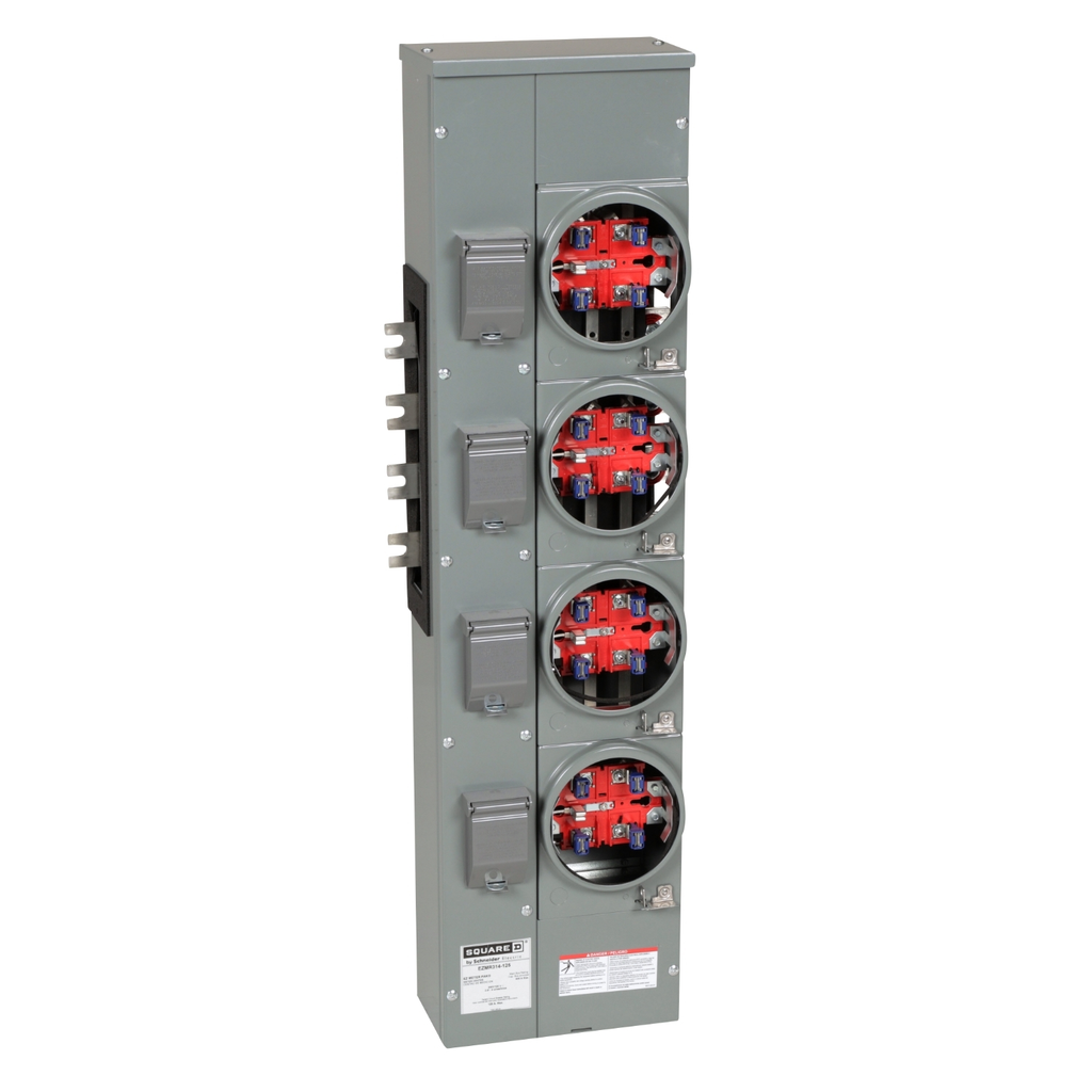 Mayer-DDS-Branch unit, EZ Meter-Pak, 125A, 4 x 5 jaw sockets, 208Y/120VAC, no bypass, ringless, 1200A Al/Cu busbar-2