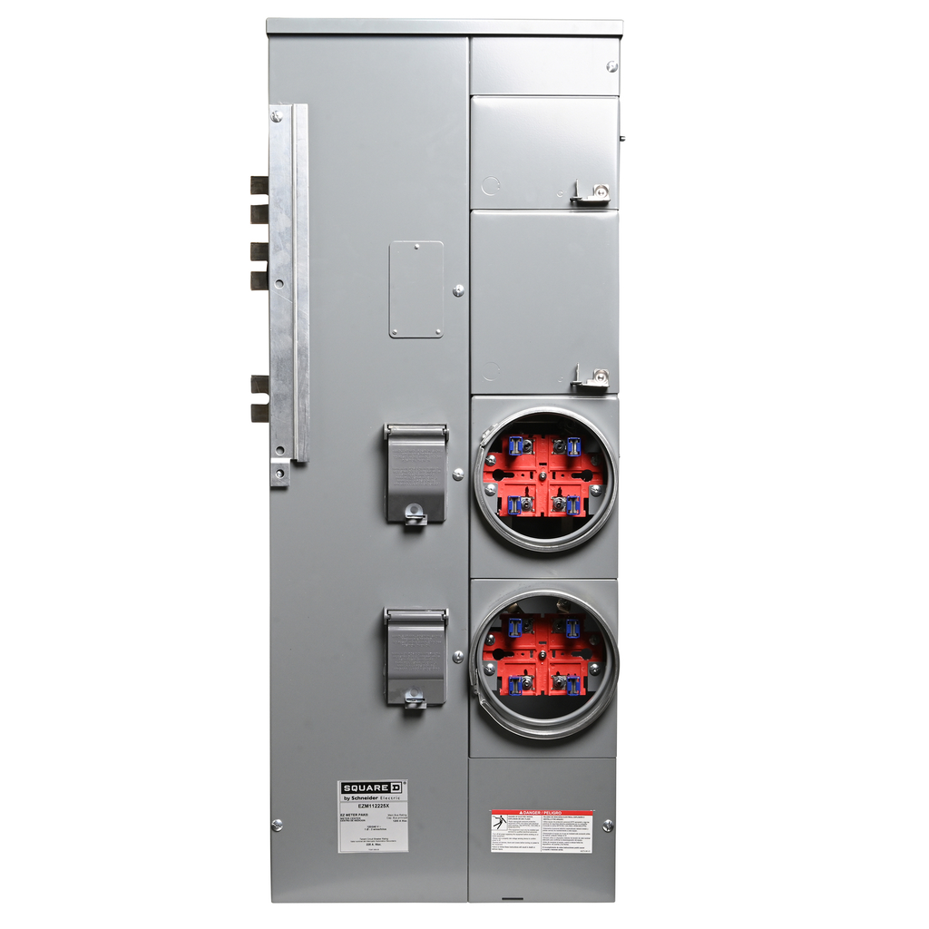 Mayer-DDS-Branch unit, EZ Meter-Pak, 225A, 2 x 4 jaw sockets, 120/240VAC, no bypass, ringed, 1200A Al/Cu busbar-2
