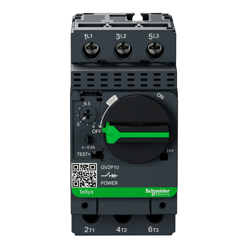 Mayer-DDS-TeSys Deca Manual Starter and Protector, thermal magnetic circuit protector, rotary handle, 4 to 6.3 A, screw clamp-2