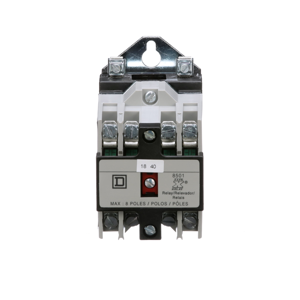 Mayer-DDS-NEMA Control Relay, Type X, machine tool, 10A resistive at 600 VAC, 4 normally open contacts, 48 VDC coil-2