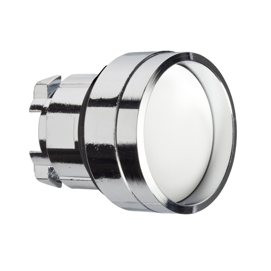 Mayer-DDS-Head for illuminated push button, Harmony XB4, metal, white recessed, 22mm, spring return, high guard, unmarked-1