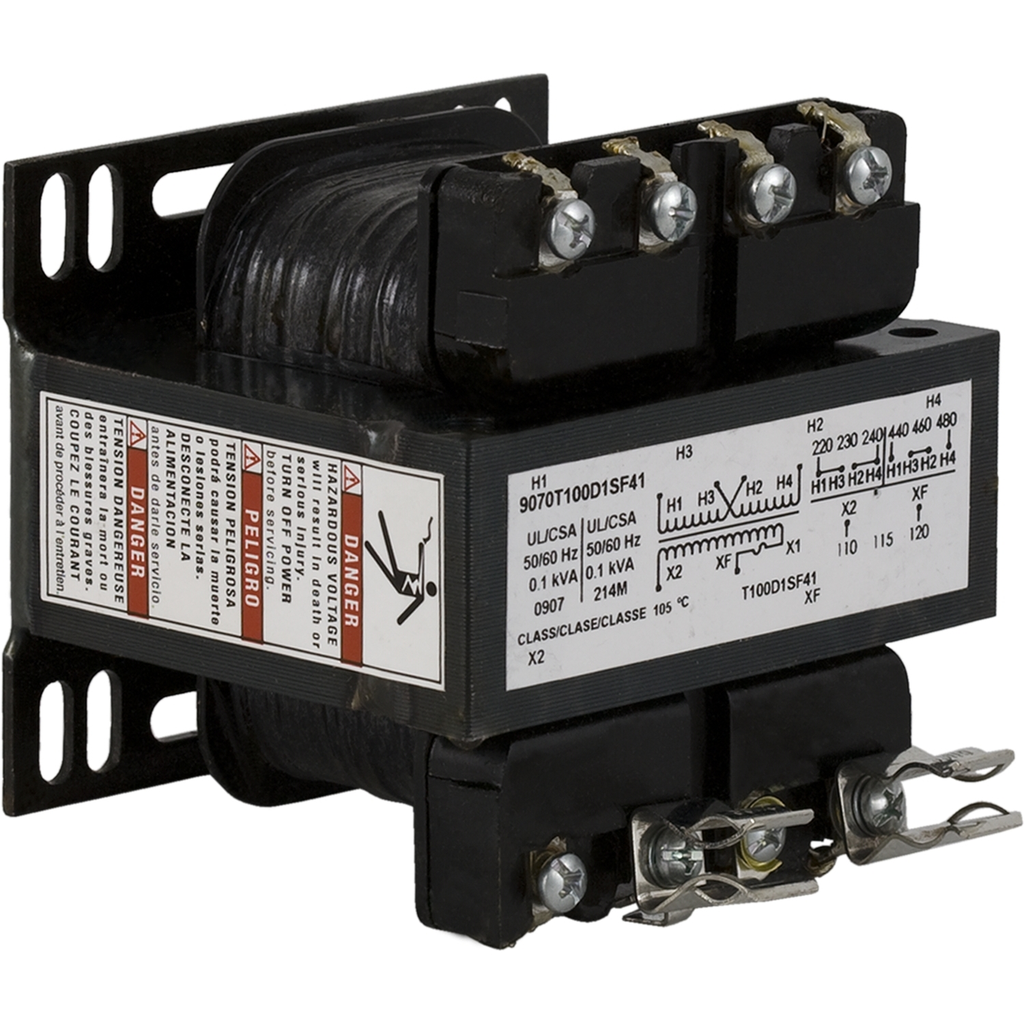 Mayer-DDS-Transformer, Type T, industrial control, 100VA, 1 phase, 240x480V primary, 120V secondary, 55C rise-1