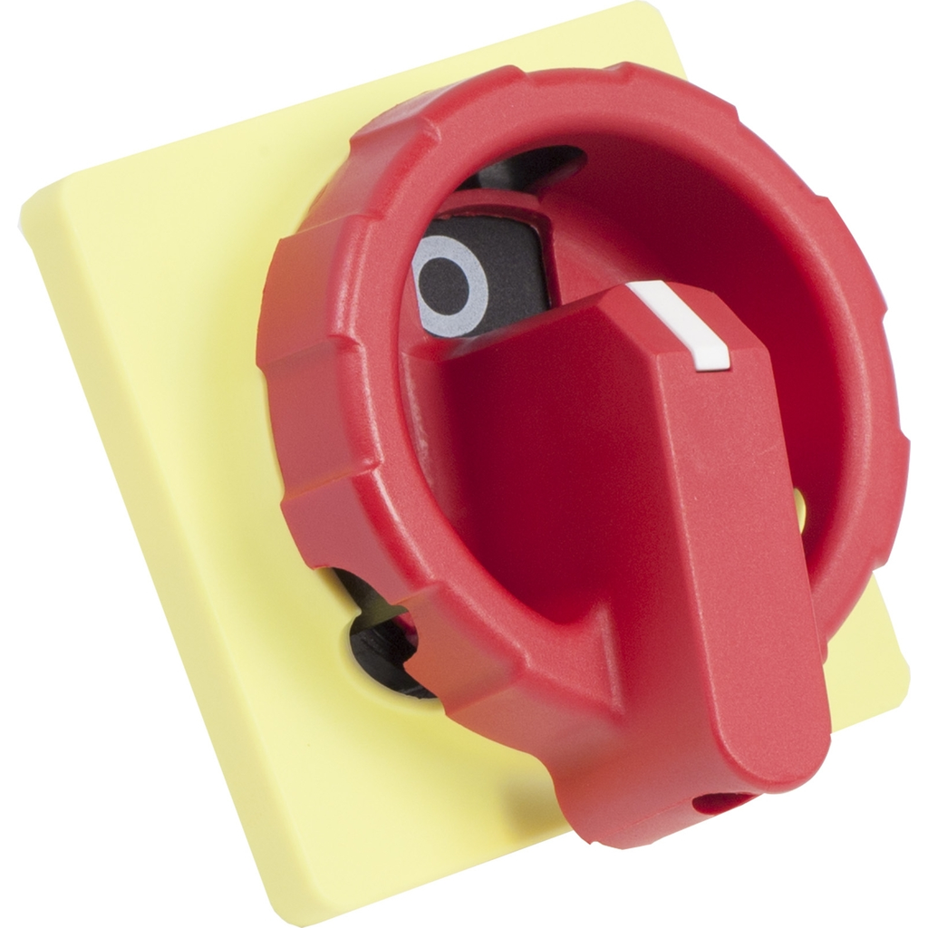 Mayer-DDS-Handles and front plates,TeSys Control,red handle,yellow front,1-3 padlocking,4 screws fixing-1