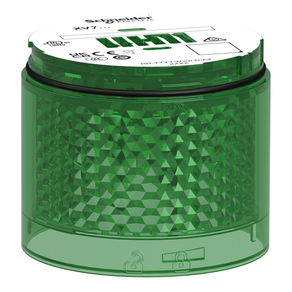 Mayer-DDS-Light Module, Harmony XVB7 Modular Tower Light, Green, Ø70mm, Steady, Colored Lens-1