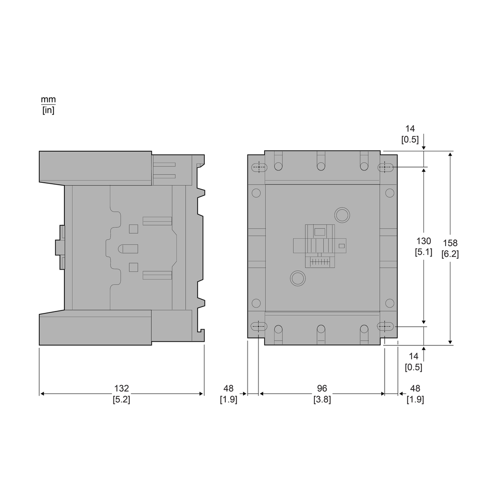 Mayer-DDS-IEC contactor, TeSys Deca, nonreversing, 150A, 100HP at 480VAC, up to 100kA SCCR, 3 phase, 3 NO, 120VAC 50/60Hz coil, open-2