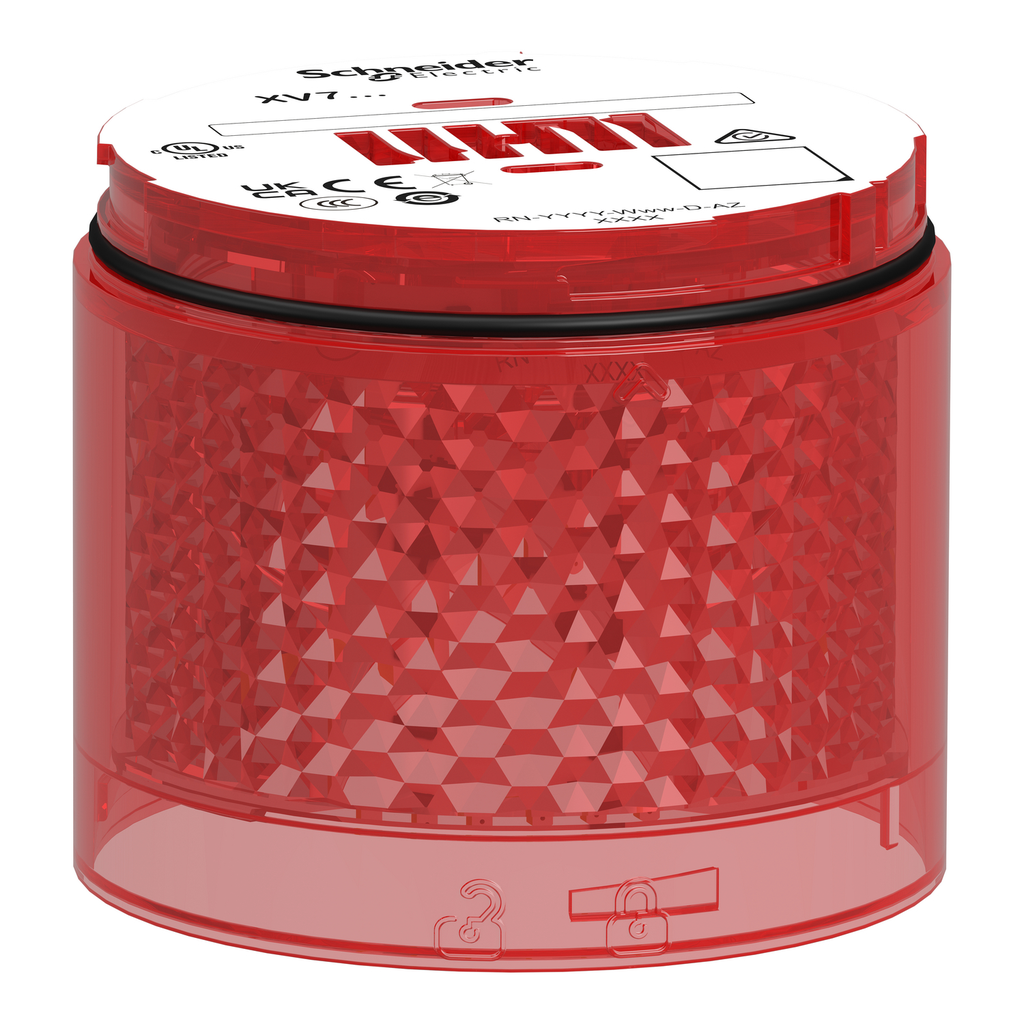 Mayer-DDS-Light Module, Harmony XVB7 Modular Tower Light, Red, Ø70mm, Steady, Colored Lens-1