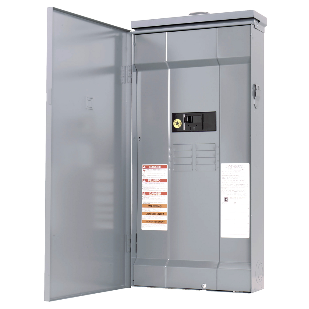 Mayer-DDS-Load center, QO, 1 phase, 8 spaces, 16 circuits, 200A convertible main breaker, NEMA3R, feedthru lugs-2