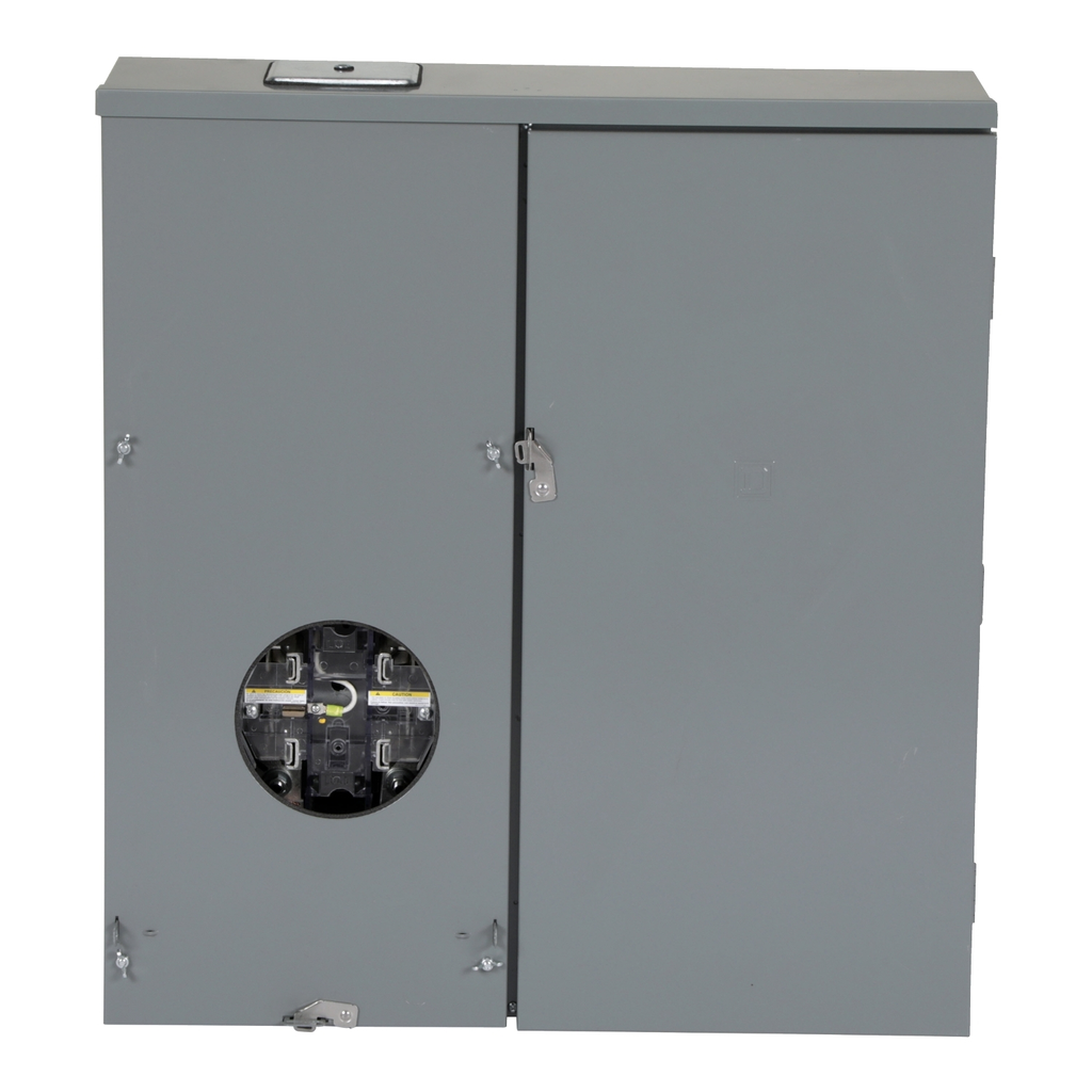 Mayer-DDS-Meter mains, QO, CSED, ringless socket, 400A, surface mount, maximum 8 spaces, 16 circuits, Class 320 with lever bypass-2