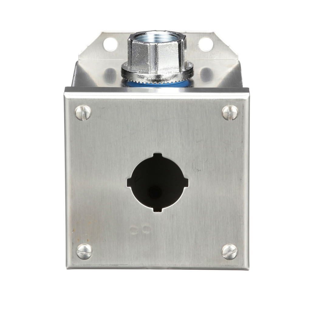Mayer-DDS-30mm Push Button, Types K or SK, empty push button enclosure, stainless steel, one 30 mm hole, NEMA 4, 4X and 13-2