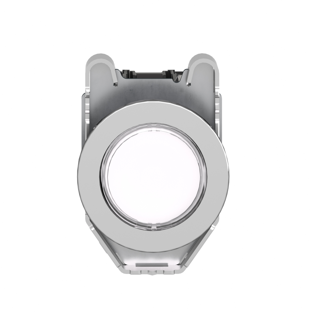 Mayer-DDS-Illuminated push button, Harmony XB4, metal, white flush mounted, 30mm, universal LED, plain lens, 1NO + 1NC, 120V AC-2