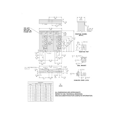 Mayer-DDS-Meter center, MP Meter-Pak, 5 sockets, horn bypass, 5 jaws, 800A bus, 200A max breaker rating, ringless-2