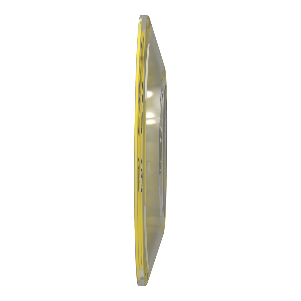 Mayer-DDS-Legend holder 60mm for emergency stop, Harmony XB4, plastic, yellow, marked EMERGENCY STOP-2