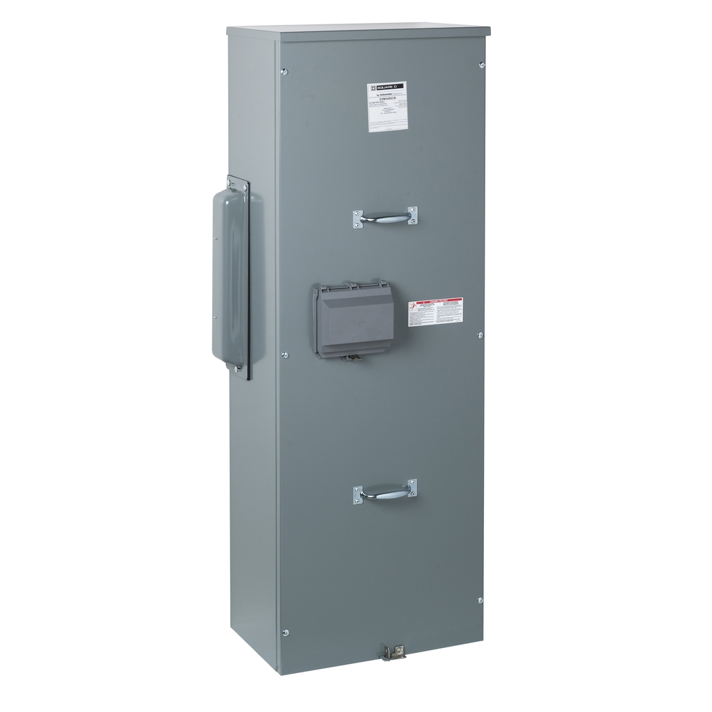 Mayer-DDS-Main circuit breaker unit, EZ Meter-Pak, 300A, 240VAC max, 3ph/4W, 400A bus, 65kA, OH/UG, Type 3R-2