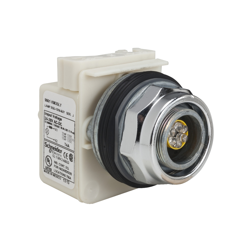 Mayer-DDS-30mm push button, Type K, pilot light, transformer light module, 380/400VAC 50/60Hz, no lens, NEMA 4, 13-1