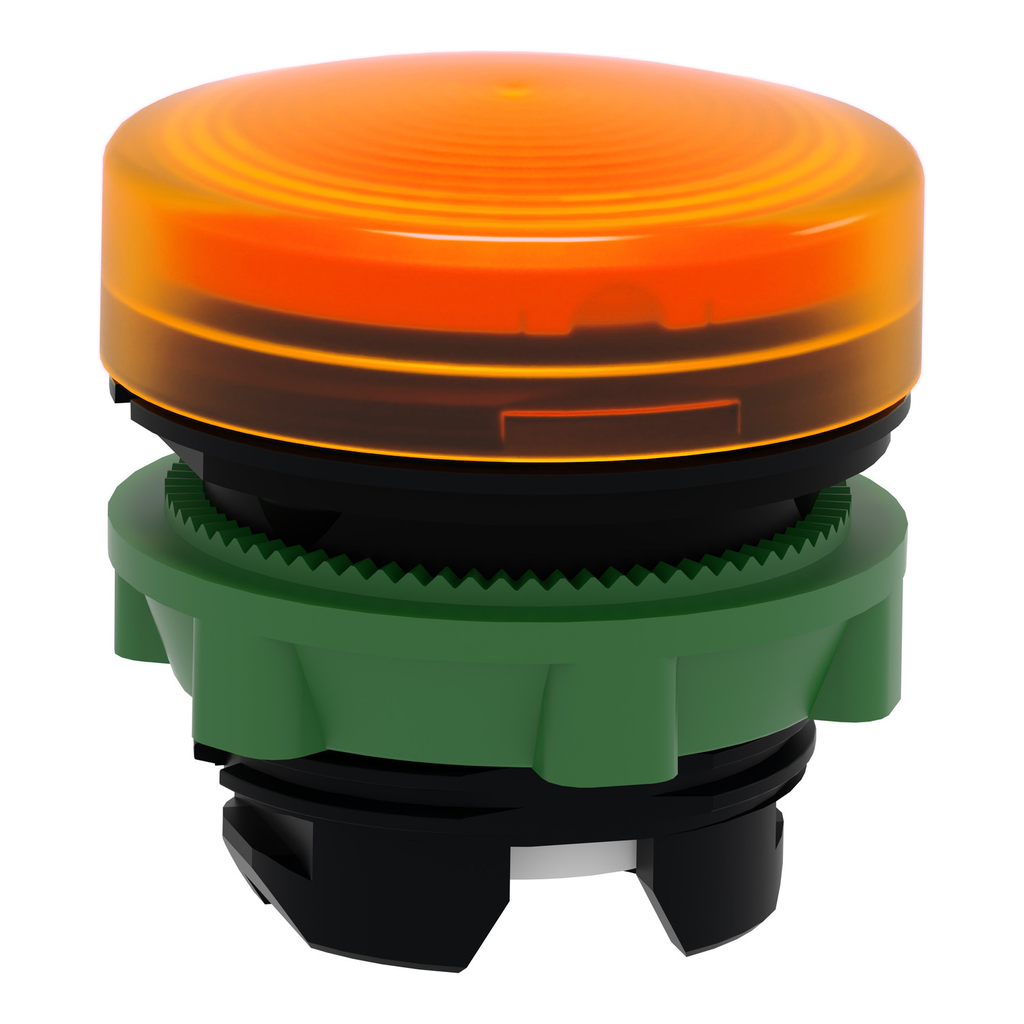 Mayer-DDS-Head for pilot light, Harmony XB5, plastic, orange, 22mm, plain lens, BA9s base fitting-2