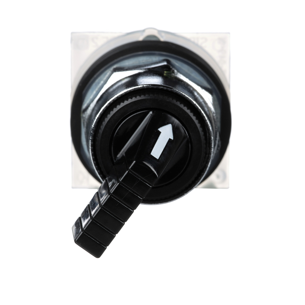 Mayer-DDS-30mm Push Button, Type K, selector switch, 2 position, large black knob-2