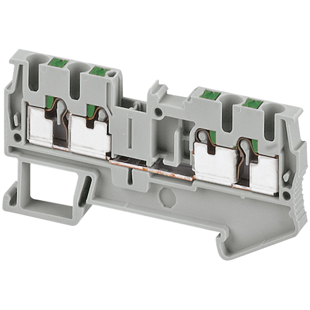 Mayer-DDS-Terminal block, Linergy TR, push-in type, feed through, 4 points, 2.5mm², grey, set of 50-1
