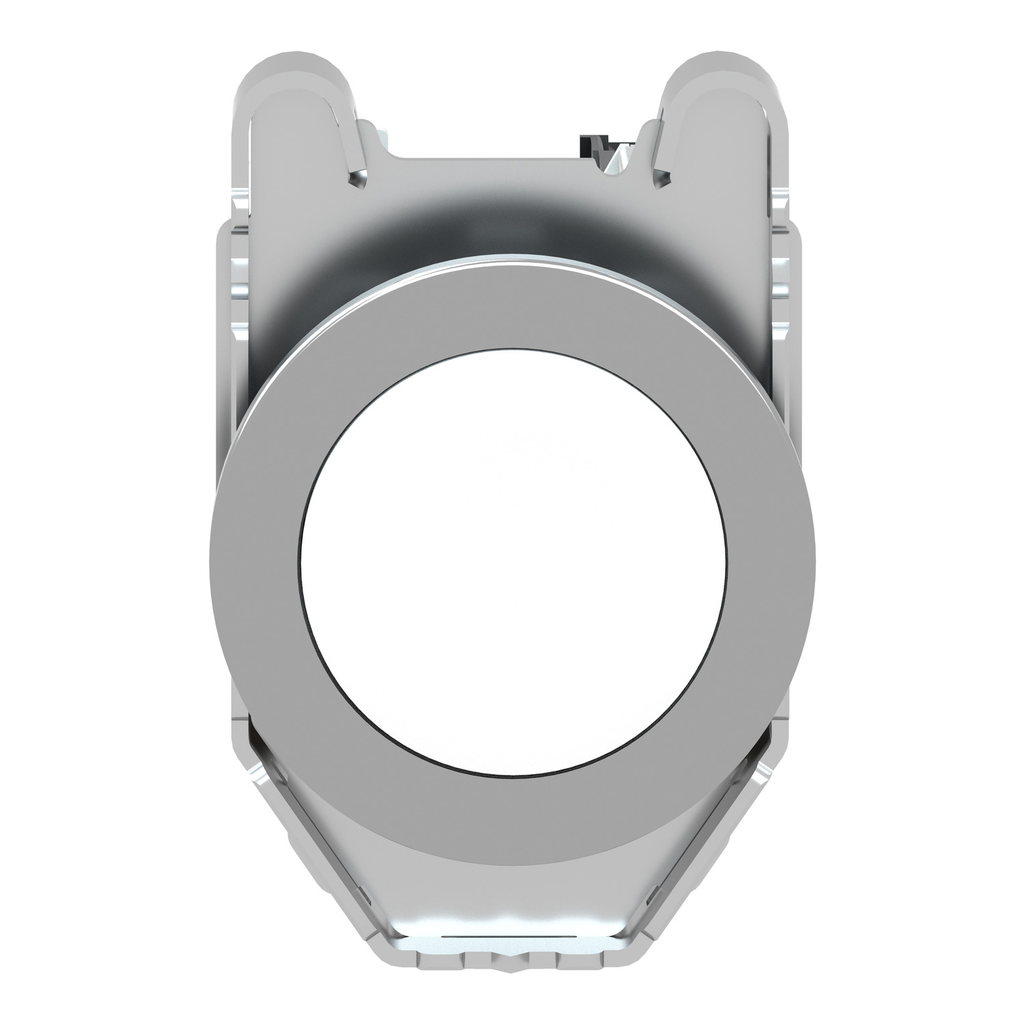 Mayer-DDS-Push button flush mounted, Harmony XB4, metal, white, 30mm, spring return, unmarked, 1NO-2