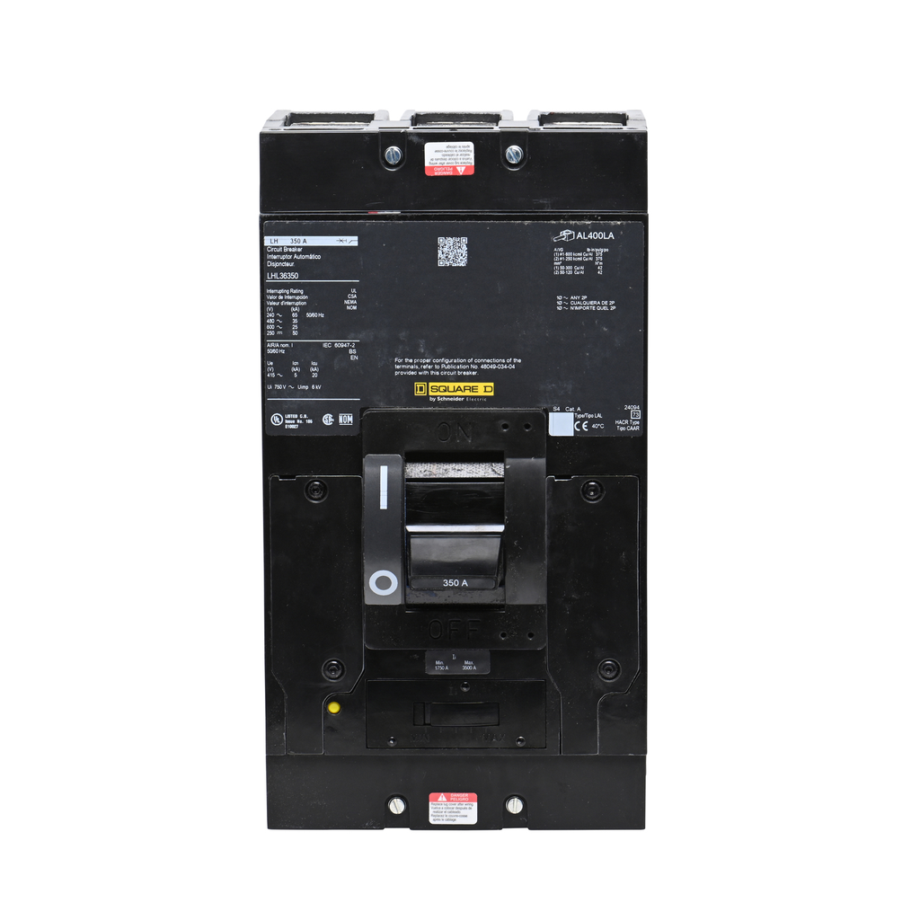 Mayer-DDS-Circuit breaker, LH, 350A, 3 pole, 600VAC, 25kA, 250VDC, 50kA, lugs, thermal magnetic-2