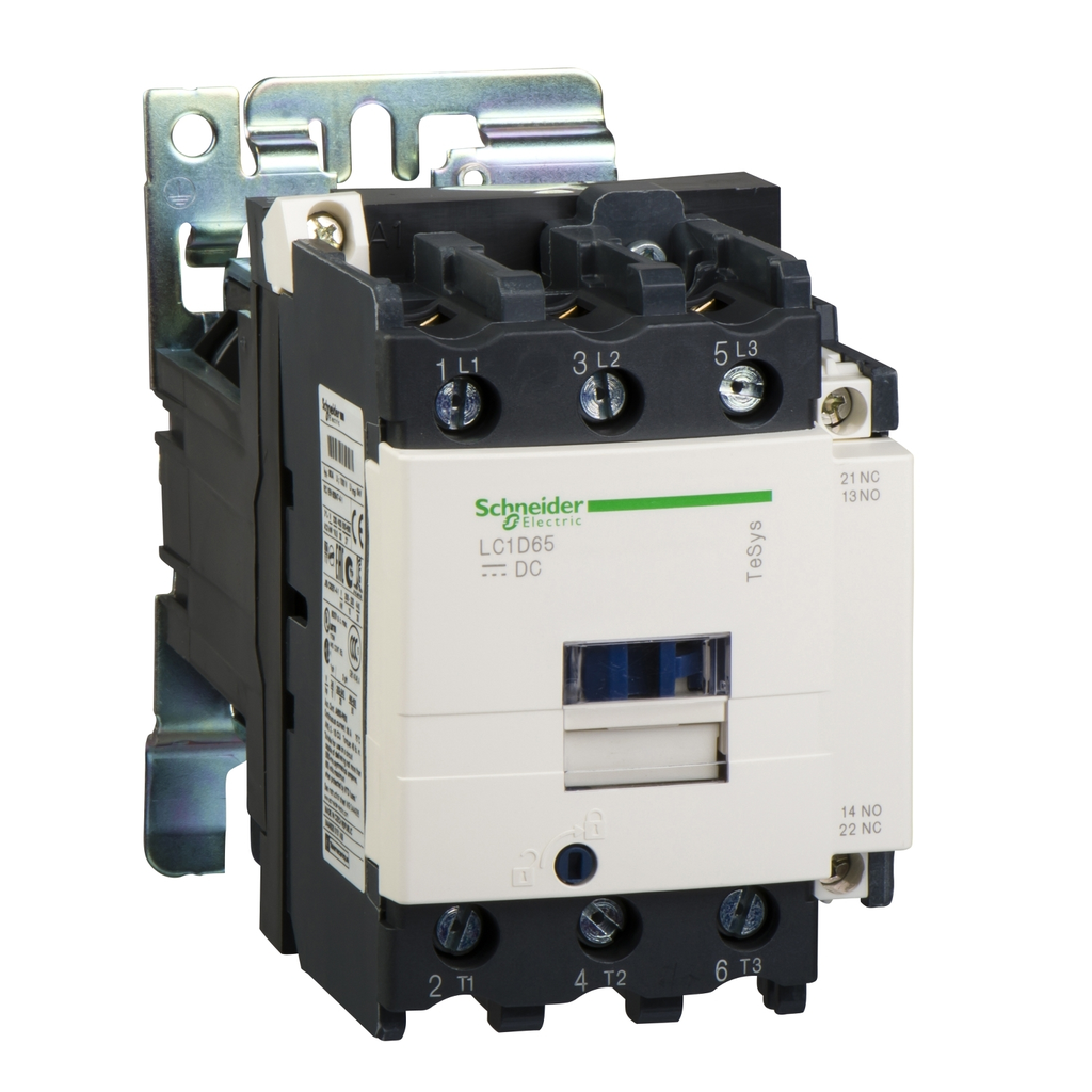 Mayer-DDS-IEC contactor, TeSys Deca, nonreversing, 95A, 60HP at 480VAC, 3 phase, 3 pole, 3 NO, 72VDC coil, open style-2