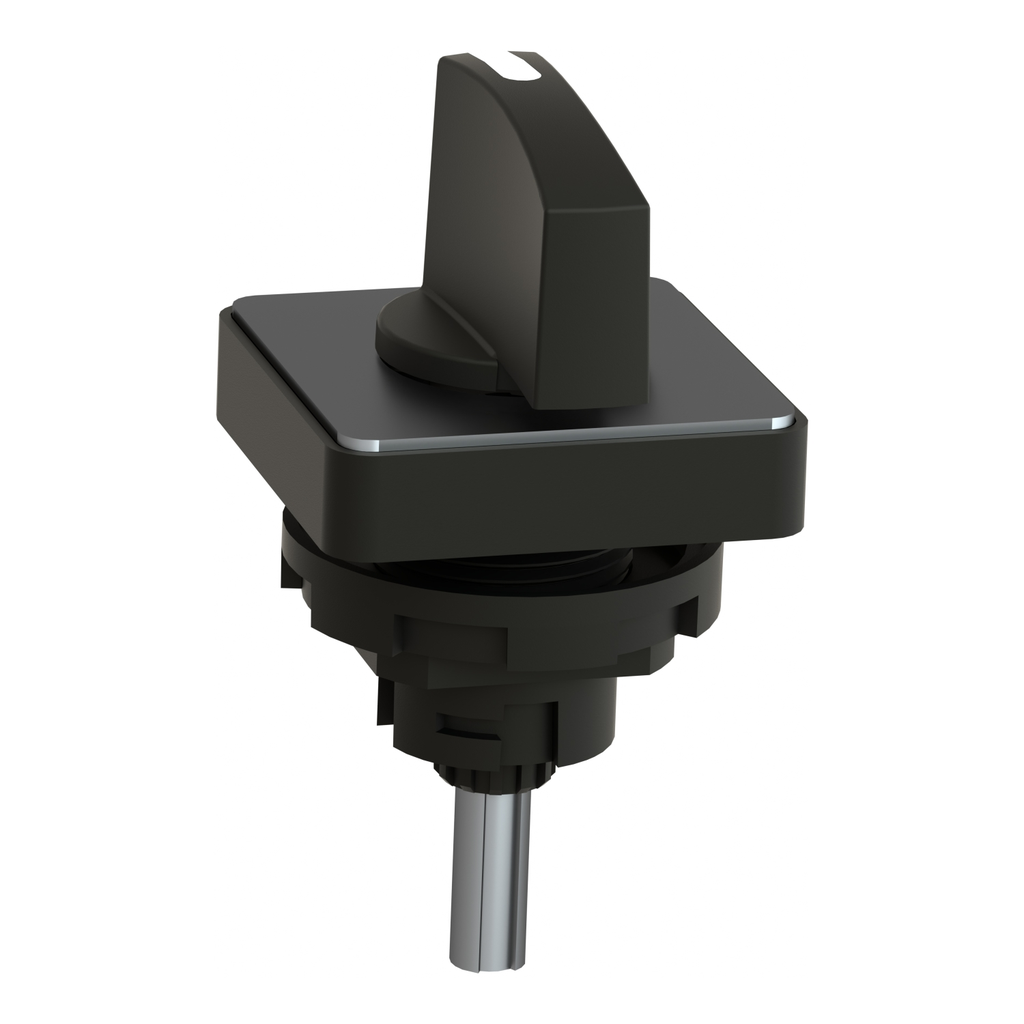 Mayer-DDS-Cam switch operating head, Harmony K1, K2, 22mm, plastic, 45x45mm plate, mat black legend, black handle-2
