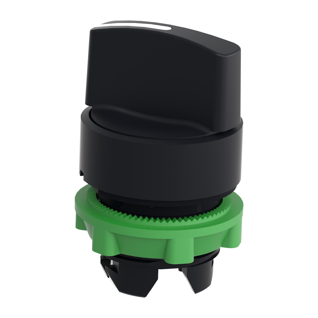 Mayer-DDS-Head for selector switch, Harmony XB5, plastic, black, 22mm, 2 positions, spring return from right to left-2