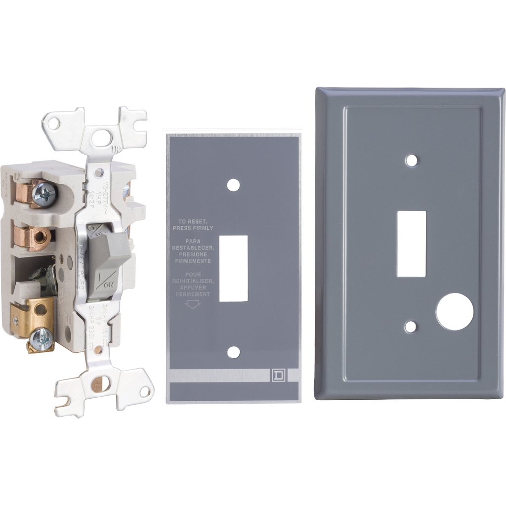 Mayer-DDS-Manual starter, fractional horsepower, 16A, 2 poles, 1HP at 277VAC, toggle operated, no indicator, NEMA 1 flush mount-1