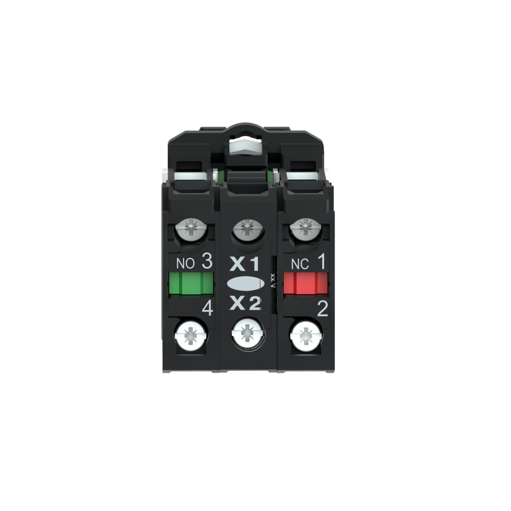 Mayer-DDS-Illuminated selector switch, Harmony XB5, grey bezel, green handle, universal LED, 3 positions, 1NO + 1NC, 230V AC-2