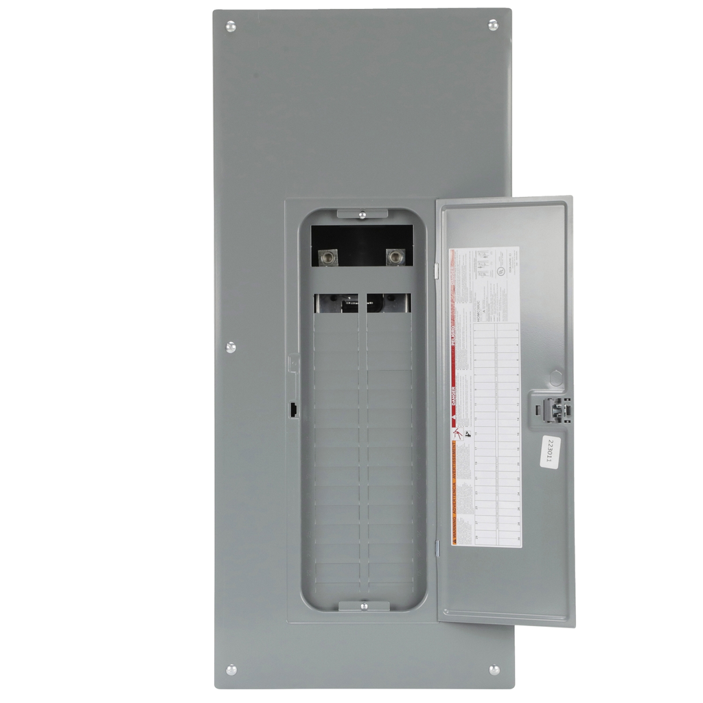 Mayer-DDS-Load center, Homeline, 1 phase, 30 spaces, 60 circuits, 225A convertible main lugs, PoN, NEMA1, gnd bar, combo cover-2