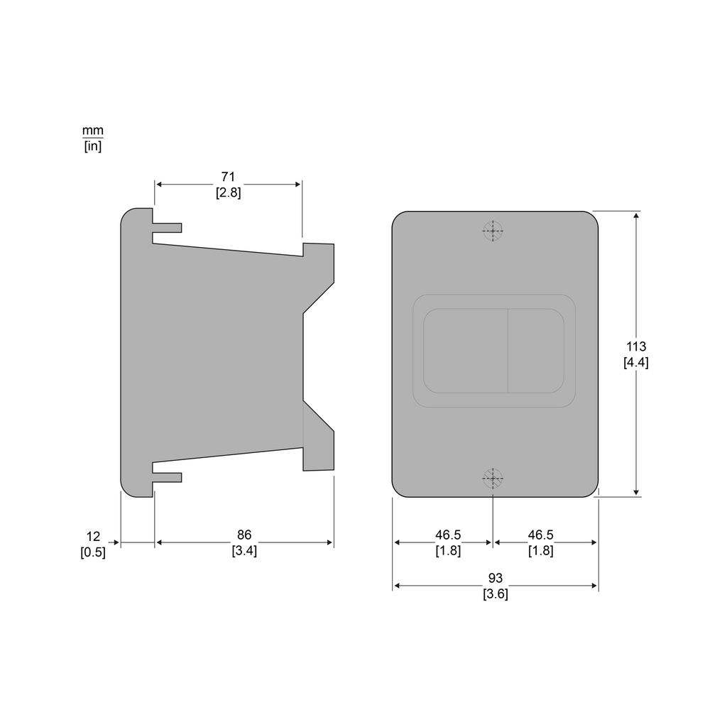 Mayer-DDS-TeSys GV2 motor starter, reduced flush mounting enclosure, for TeSys GV2ME, NEMA 1 and IP41-2