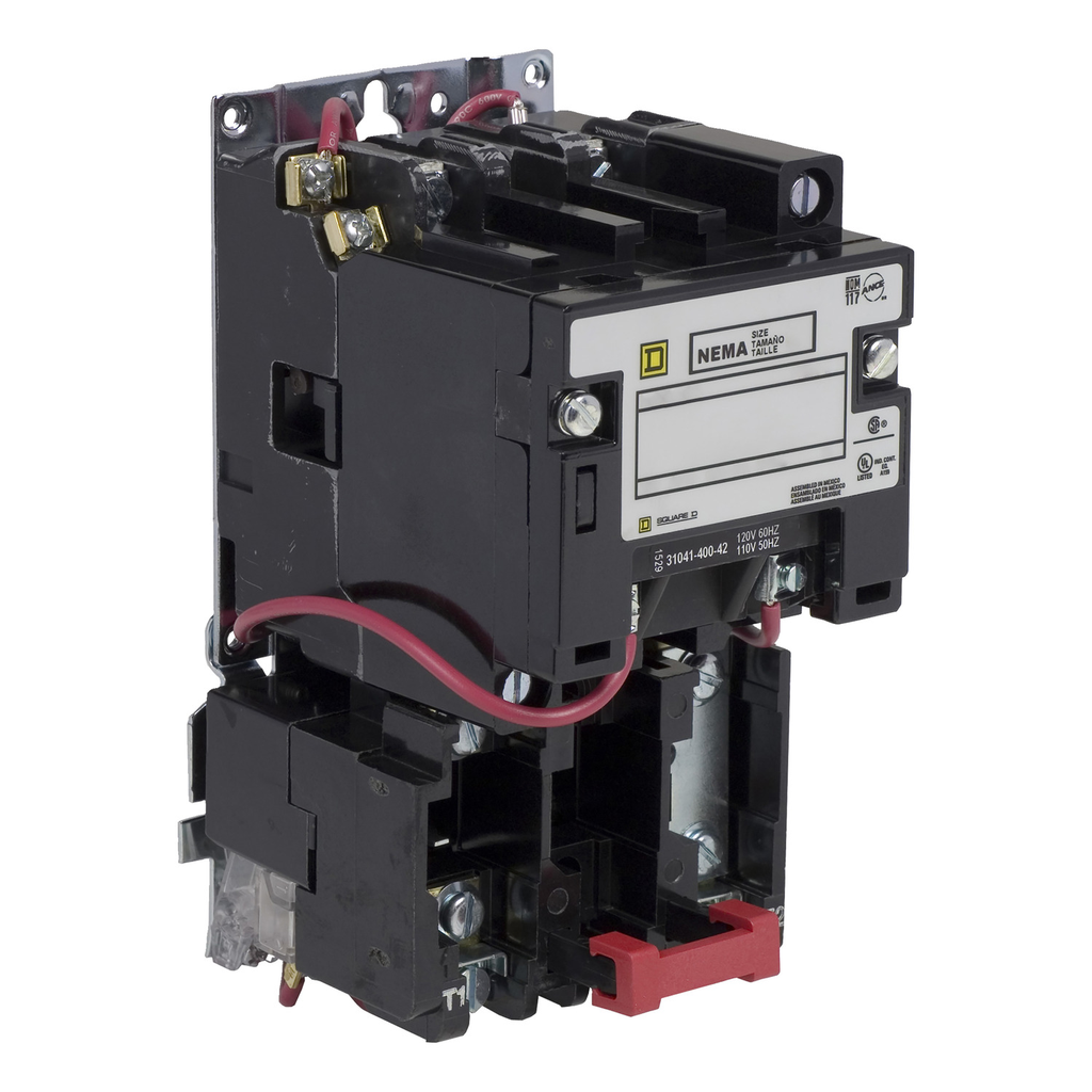 Product image for Square D 8536SCO1V02S 110/120 VAC 27 Amp 3 Hp 2-Pole Open Type Full Voltage Non-Reversing Magnetic Starter