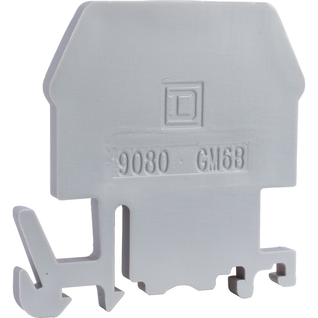 Mayer-DDS-Terminal block, Linergy, end barrier, grey color, for 9080GM6 or 9080GR6 terminal block-1