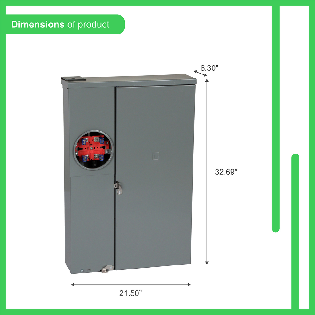 Mayer-DDS-All in one, Homeline, CSED, ringed socket, 200A, surface mount, 30 spaces, 42 circuits, 22kA SCCR, no bypass, solar ready-2